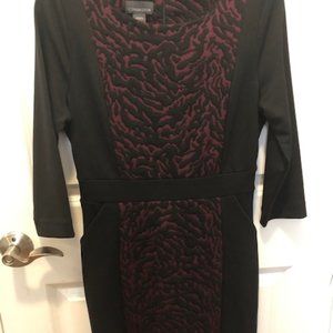 Convington Black & Maroon Dress